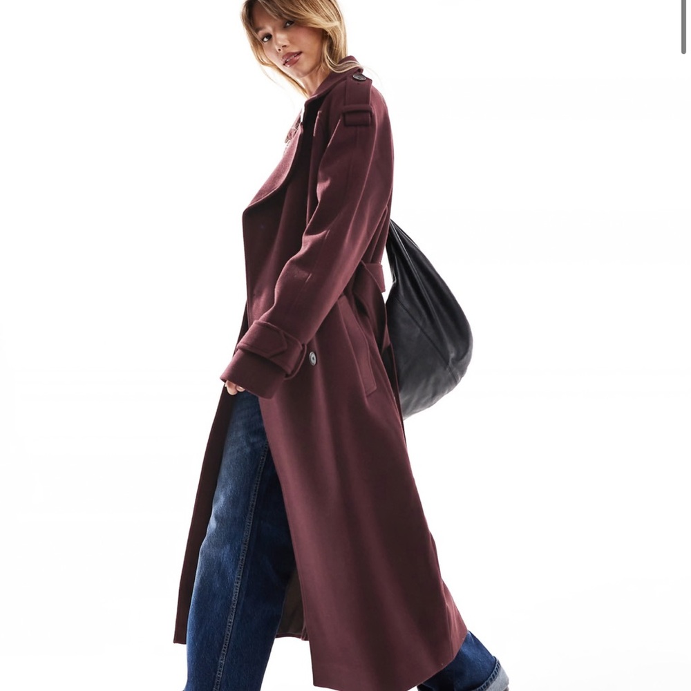 ASOS Burgundy Trench Coat